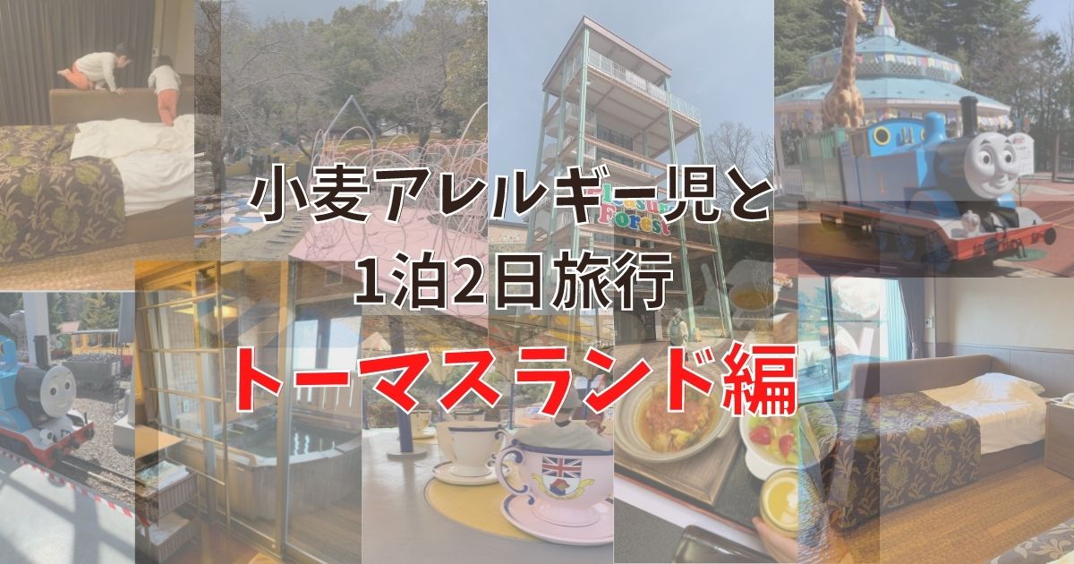 トーマスランドを中心にしたおすすめの旅行計画 小麦アレルギー児4歳 １歳との1泊旅行 ハレハレdays